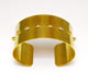 Dark Gold Plated Wide Cuff with loops
